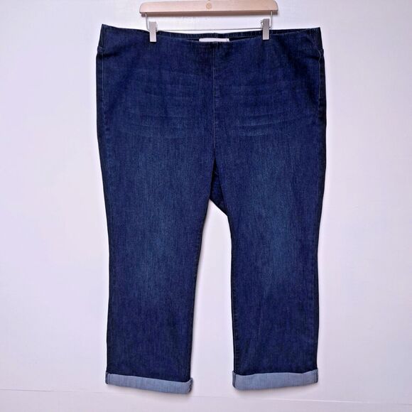 Soft Surroundings Plus 3X Jeans Ultimate Denim Pull On Bootcut Stretch Blue - Picture 1 of 12